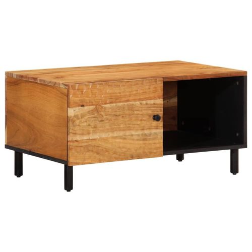 Vidaxl Table Basse 80x50x40 Cm Bois Massif D'acacia