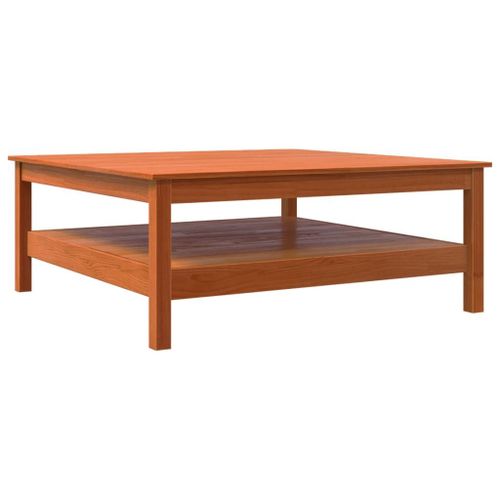 vidaXL Table basse cire marron 100x100x40 cm bois massif de pin