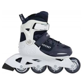 Patins À Roulettes - Powerslide - Rocket - Polyuréthane - Blanc/Bleu - Pour Enfants À Partir De 6 Ans