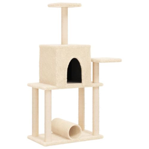 Vidaxl Arbre À Chat Avec Griffoirs En Sisal Crème 122 Cm
