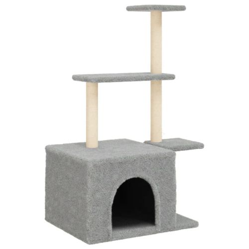 Vidaxl Arbre À Chat Avec Griffoirs En Sisal Gris Clair 110 Cm