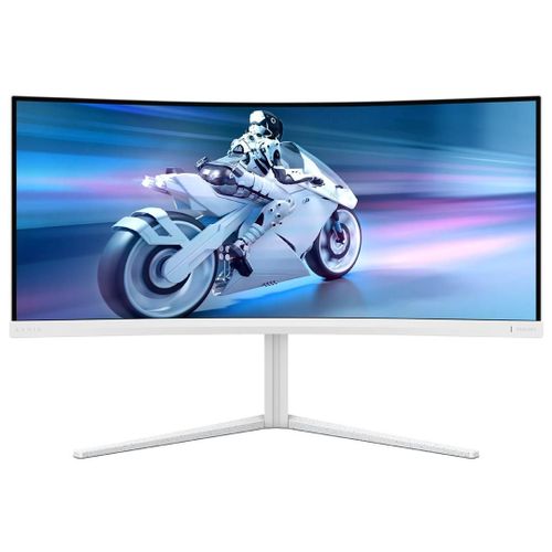 Philips Evnia 5000 34M2C5501A - Écran LED - jeux - incurvé - 34" - 3440 x 1400 WQHD @ 180 Hz - Fast VA - 300 cd/m² - 4000:1 - DisplayHDR 400 - 0.5 ms - 2xHDMI, DisplayPort - haut-parleurs - blanc