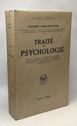 Traité De Psychologie / Bibliothèque Scientifique