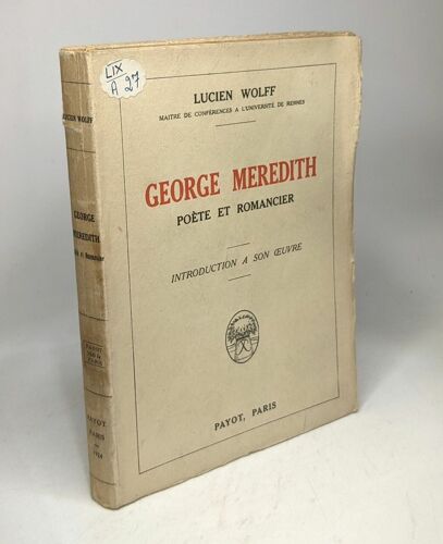 George Meredith - Poète Et Romancier - Introduction À Son Oeuvre