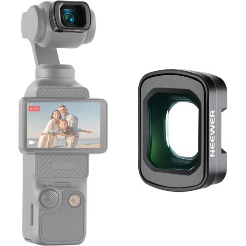 NEEWER Objectif Grand Angle 0,75x Compatible avec DJI OSMO Pocket 3, Champ de Vision étendu de 108°, lentille asphérique à revêtement magnétique, LS-45