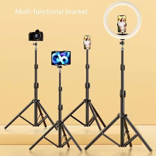Trépied photo multifonctionnel pour téléphone portable,support en direct,enregistrement vidéo,selfie,atterrissage-Black-