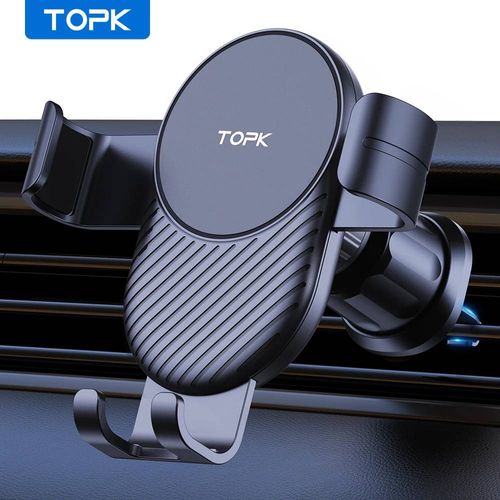 Support De Téléphone De Voiture Pour Grille D'aération De Voiture,Support De Téléphone Portable À Crochet Métallique Réglable Avec Capteur De Gravité Pour Grille D'aération De Voiture Pour Tous Les Téléphones-For Air Vent-
