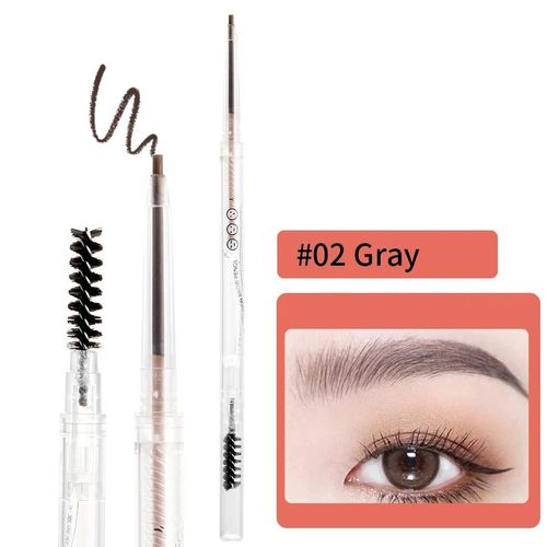 Crayon À Sourcils À Double Extrémité Avec Brosse,Pointe Fine,Multi-Usage,Étanche,N'est Pas Facile À Enlever Le Maquillage.02. 