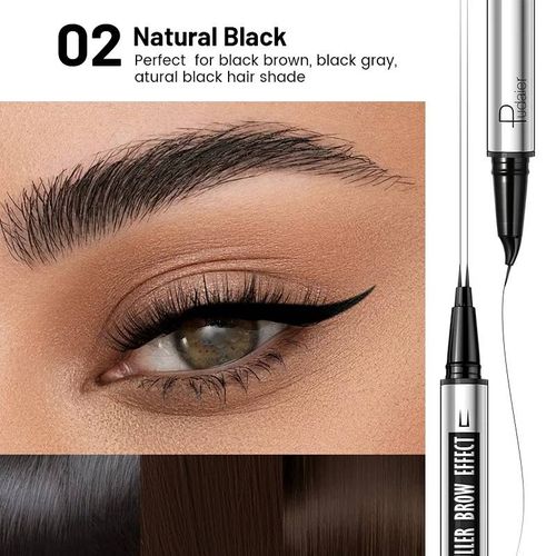 [Crayon À Sourcils Imperméable À Double Tête] Crayon À Sourcils Imperméable Et Résistant À La Transpiration À Double Tête| Application Précise Pour Le Naturel.02. 
