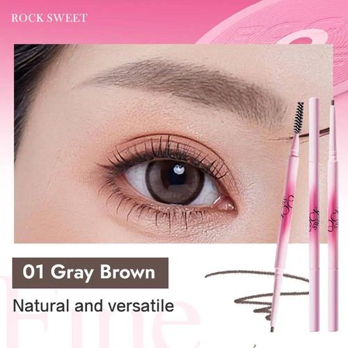Rock Sweet¿Crayon À Sourcils 2 En 1,Double Tête,0.05mm,Ultra-Fin,Étanche,Pour Durer Toute La Journée,Avec Brosse Précise.63859. 