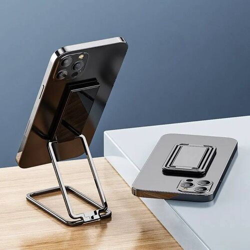 Anneau De Doigt Universel En Métal,Support De Téléphone,Mini Support De Téléphone Rotatif À 360 Degrés Pour Téléphone Portable,Autocollant Arrière Dark Gray