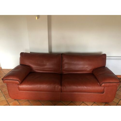 Canapé Convertible 3 Places En Cuir Roche Bobois – Modèle Greenwich, Vintage Néoclassique