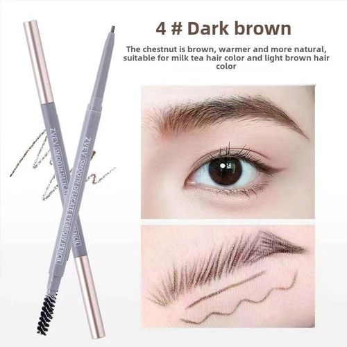 Crayon À Sourcils À Double Extrémité,Longue Durée Et Non Taché,Adapté Aux Débutants,Maquillage Au Crayon À Sourcils,Crayon À Sourcils Fin.04 Dark Brown. 