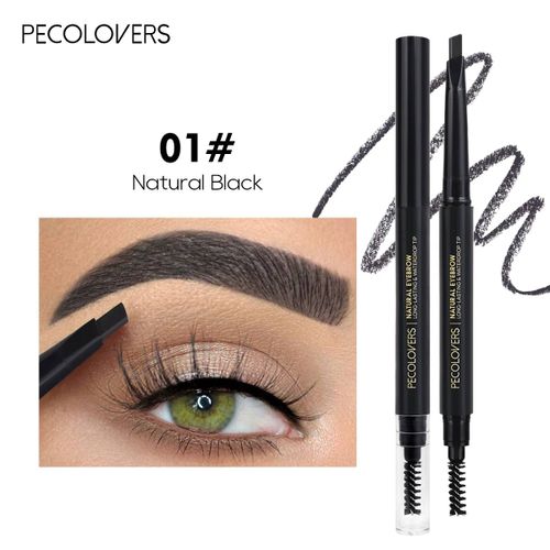 Crayon À Sourcils Triangle Double Tête,Naturel,Longue Durée,Lisse,Sans Floraison,Noir,Marron,Maquillage,Cosmétiques.01. 
