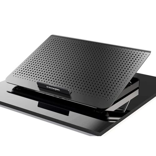 Support de refroidissement pour ordinateur portable-Ventilateur de radiateur silencieux en alliage d'aluminium,six ventilateurs Tungstène doré