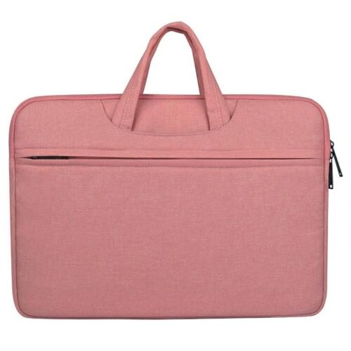 Sac pour ordinateur portable respirant-résistant à l'usure,zippé,convient aux MacBook 13,3"",rose rose