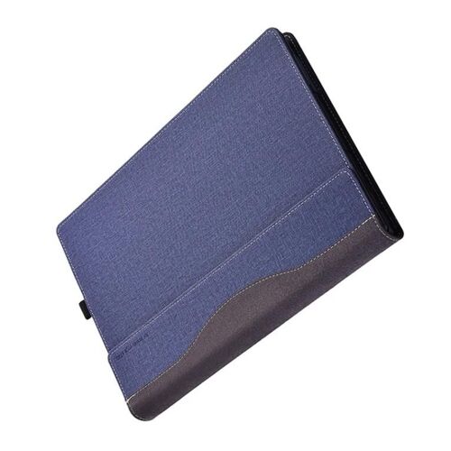 Coque cuir pour ordinateur portable-Protection anti-chute pour Lenovo YOGA 14s 2021-Bleu profond Bleu profond