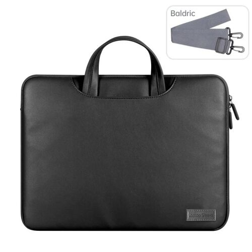Sac étanche pour ordinateur portable en PU-Sac intérieur noir 13/14 pouces de Black