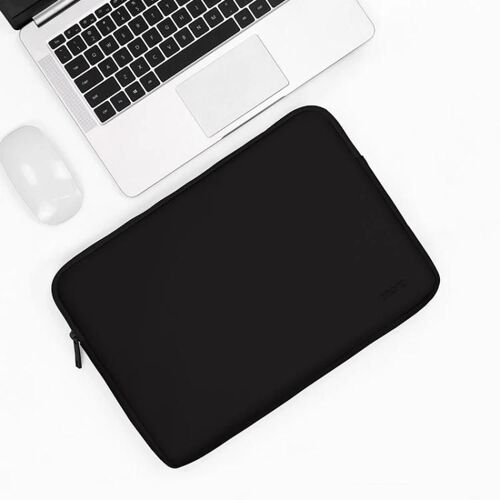 Sac pour ordinateur portable en cuir PU-Noir minuit,taille 11/12 pouces-