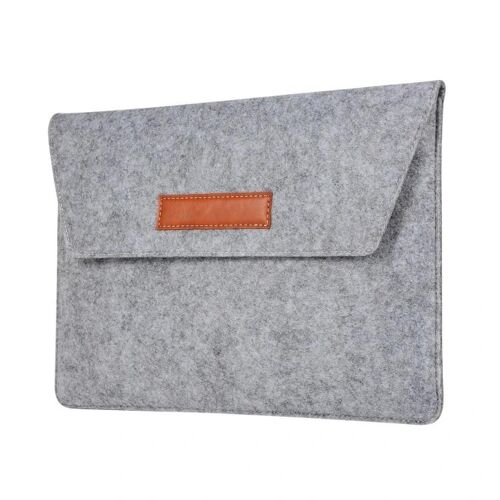 Sac de protection pour ordinateur portable 13 pouces en feutre-Gris