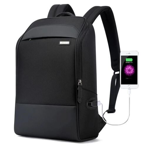 Sac à dos d'affaires étanche antivol-grande capacité,port USB,30x14x44cm,