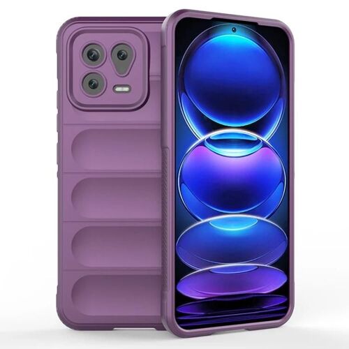 Coque De Téléphone Xiaomi 13 - Magic Shield Tpu + Flanelle,Couleur Violet