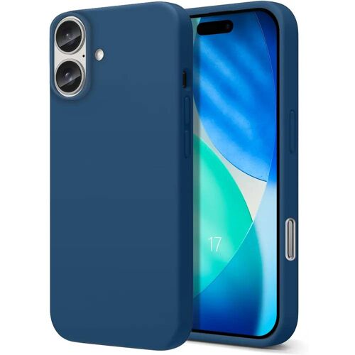 Coque pour iPhone 17, Protection Silicone Souple Doux Slim Anti-Rayures Bleu Marine - E.F.Connection