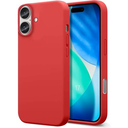 Coque pour iPhone 17, Protection Silicone Doux Léger Anti-Rayures Antichoc Effet Mat Rouge - E.F.Connection
