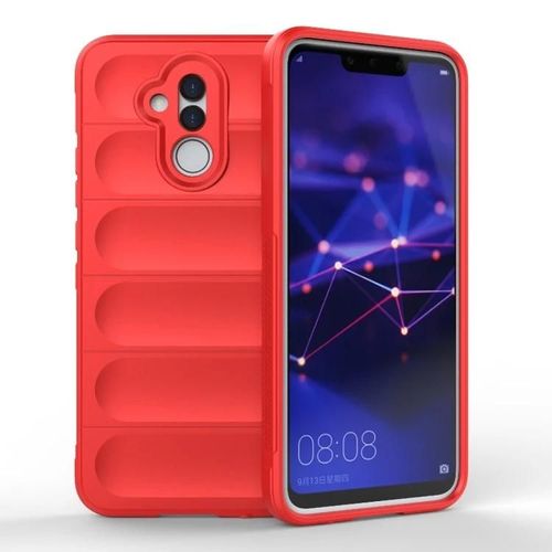 Coque De Téléphone Huawei Mate 20 Lite-Protection Tpu + Flanelle,Rouge Rouge