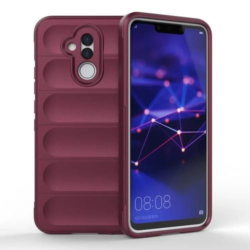 Coque De Téléphone Huawei Mate 20 Lite-Magic Shield Tpu + Flanelle,Vin Rouge Vin