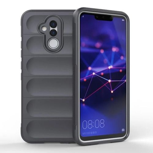 Coque De Téléphone Huawei Mate 20 Lite-Magic Shield Tpu + Flanelle,Gris Foncé Gris Foncé