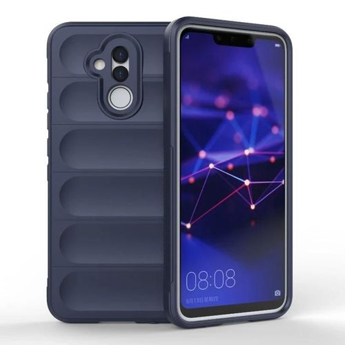 Coque De Téléphone Huawei Mate 20 Lite - Tpu + Flanelle,Protection Bleu Foncé