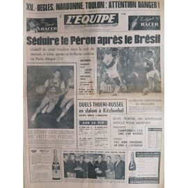 L'Equipe N°7704 Du 24/01/1971 - Séduire Le Pérou Après Le Brésil