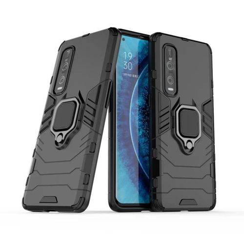 Coque De Protection Antichoc Pour Oppo Find X2 Pro-Tpu,Anneau Magnétique,Noir Noir