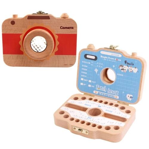 Boîte De Préservation Des Dents En Bois Pour Enfants-Creative Deciduous Tooth Storage By
