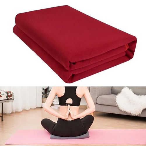 Couverture De Yoga-Couverture Auxiliaire De Méditation 195x145cm-Vin Rouge Vin Rouge