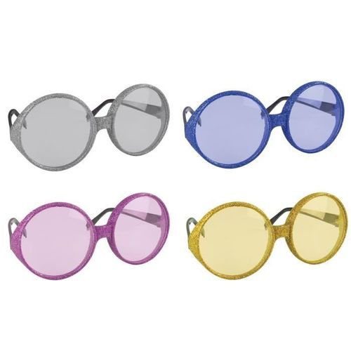 Lunettes À Paillettes Style Mouche - Ptit Clown - Ref/35460 - Thème Année 70 Ou Disco - Mixte - Bleu