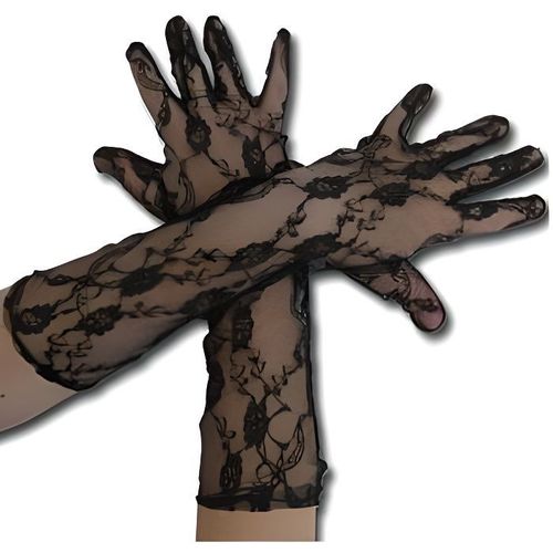 Gants Longs En Dentelle Noire Pour Enfant - Halloween