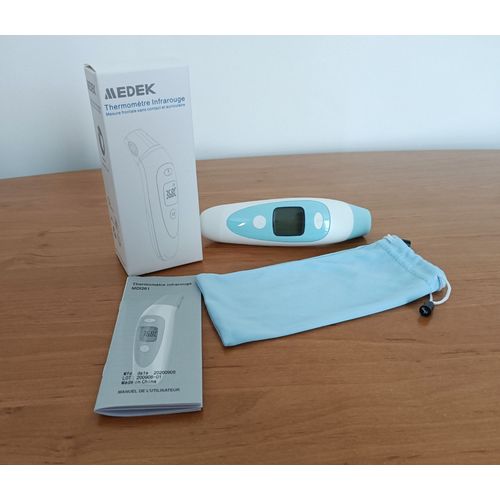 Thermometre Infrarouge Medek - Mesure Frontale Sans Contact Et Auriculaire