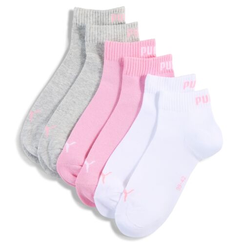 Puma Lot De 3 Paires De Chaussettes Hauteur 3/4 Unisexe, Vêtements, Prism Rose, 39-42