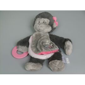 Doudou Singe Gorille Gris Rose Activités Noukie's