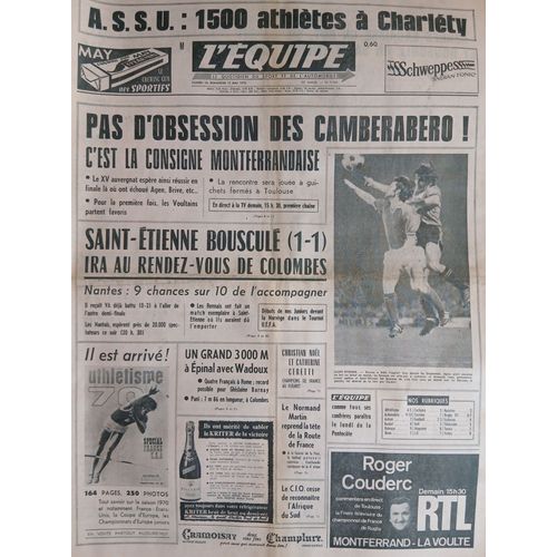 L'Equipe N°7488 Du 17/05/1970 - Camberabero