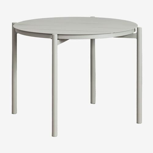 Table de salle à manger ronde Ø110 cm en aluminium Elton Vert Kaki