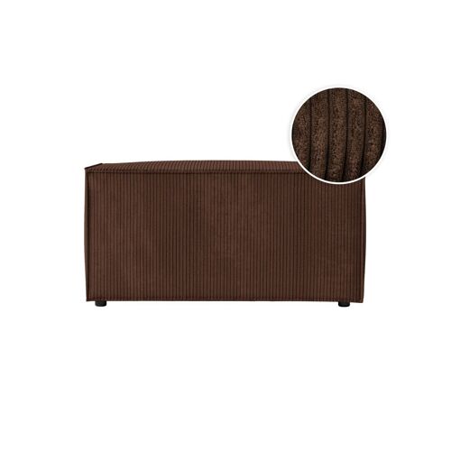 CLARISSE - Pouf en velours côtelé - Marron