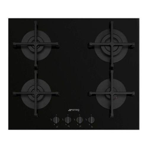 SMEG table de cuisson gaz 4 foyers noire - PV264B