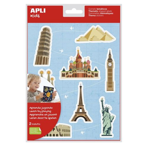 Apli Pochette De Gommettes Thématiques Monuments