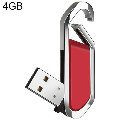 Clé USB-4 Go de style porte-clés métallique,disque USB 2.0