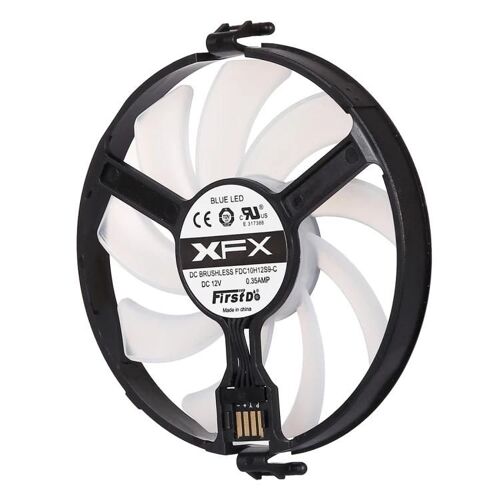Refroidisseur Gpu-Ventilateur Soufflant Avec Lumière Bleue Pour Cartes Xfx Rx470 Rx480