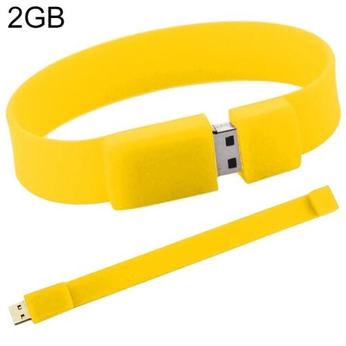 Clé USB-Bracelet en silicone de 2 Go,stockage portable par