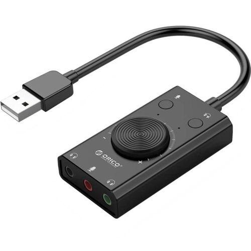 Carte Son Usb-Multifonction Avec 2 Ports Casque Et Contrôle Du Volume-Orico
